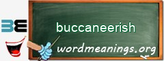 WordMeaning blackboard for buccaneerish
